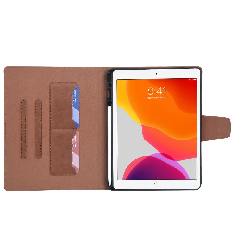Ile kalemlik Tablet 10 9.6 7 8 inç kılıf PU deri korumak için Flip standı Para Clelulares kapak Samsung Huawei için lenovo Amazon