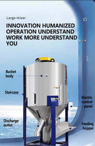 Nhựa nguyên liệu trộn 500kg lớn trộn Công suất vít dọc khuấy để bán - Product Image 2