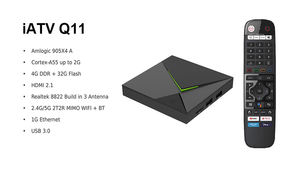 2025新着Q11 Android 11.0セットトップボックス4K解像度IPTV S905X4メディアストリーマーボックス4GB RAMと32GB ROM 1000m LAN - Product Image 2