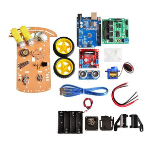 Neuer Vermeidung verfolgungs motor Smart Robot Car Chassis Kit Geschwindigkeit geber Batterie kasten 2WD Ultraschallmodul-Kit