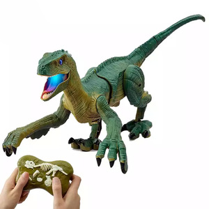2.4GHz Remote Control Velociraptor Simulated Walking Dinosaur Intelligent Auto-demo Electric RC <strong>Toy</strong> with <strong>Roaring</strong> Sound/Light - Product Image 1