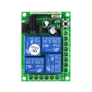 DC12V 4チャンネル4ボタンユニバーサルワイヤレススイッチリレーレシーバーRFリモートトランスミッター433 MHzリモコン - Product Image 3