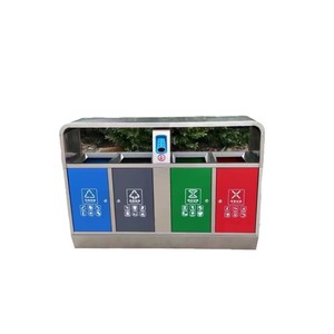 Açık Park ve topluluk kullanımı için ayakta yapısı ile yepyeni katı ve dayanıklı ahşap çöp kutusu geri dönüşüm çöp tenekesi - Product Image 5