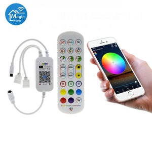 Музыкальный контроллер Magic Home, 12 В, RGB, Wi-Fi, 24 клавиши, 16 миллионов цветов, с таймером, для светодиодной ленты 5050 2835, совместим с Alexa - Product Image 1