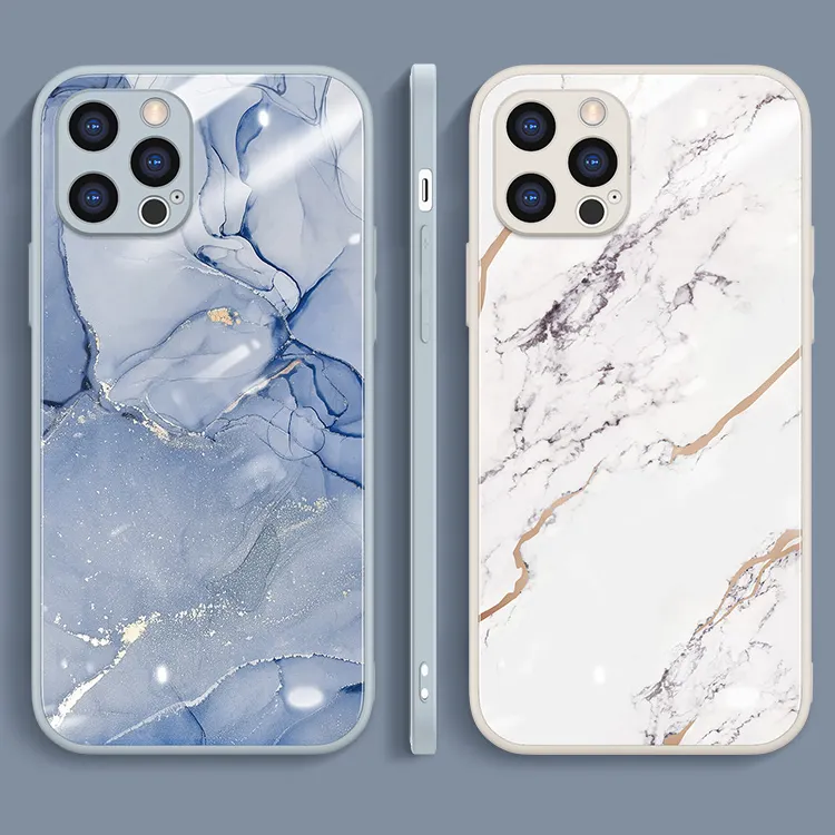 Motivo estetico marmo effetti stampati custodie per telefoni cellulari Gameboy personalizza la Cover posteriore per iphone 6 7 8plus x xs 11 12 pro max