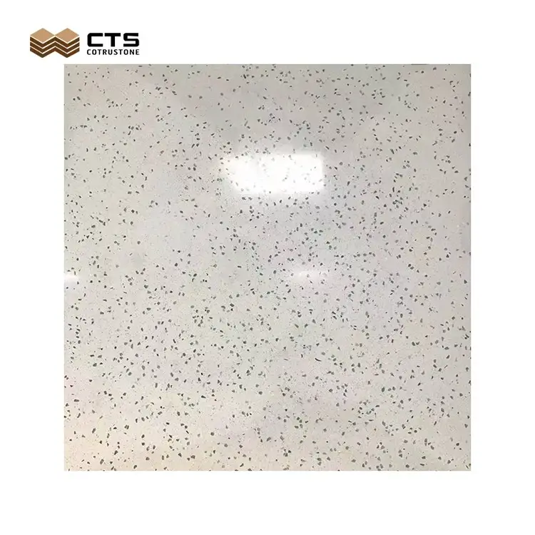 Pedra artificial 60x60 branco terrazzo polido telhas piso interior parede preço personalizado