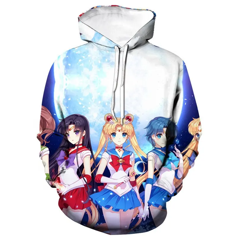 Sudaderas con estampado 3D de Sailor Moon para hombre, 3D jersey con estampado de Sailor Moon, sudaderas de anime personalizadas con mapa, superventas de Europa y América, 2022