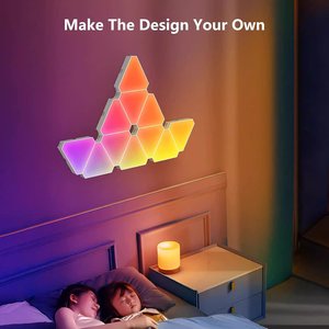 6パックRGBICトライアングルウォールライトパネルモダンなアプリ制御スマートLEDライトホワイトゲーム用セットアップリビングルーム - Product Image 5