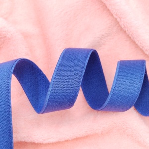 Cor de alta qualidade Em Estoque Spandex Geral Soft Elastic Strap Fold Over Elastic Para Vestuário Custom Elastic Band Têxteis Banda