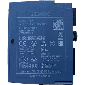 Venta popular SIENEMS 6ES7135-6FB00-0BA1 ET200SP 2AO U Módulo de entrada analógica estándar PLC Adecuado para unidades base de tipo A0/A1