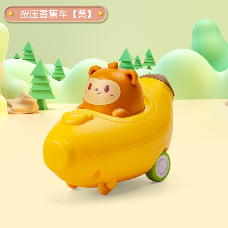 Carrello per banane con apertura a pressione - giallo - con sacchetto