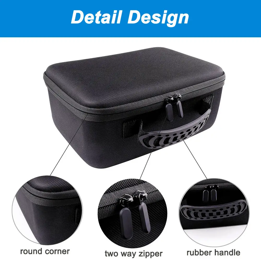 Dongguan OEM Manufacturer Small Zipper Case EVA Foam Pack Case Instrument Bag   Case