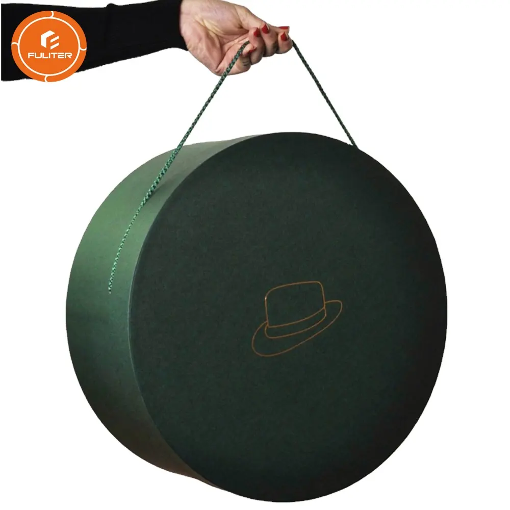 Scatole d'imballaggio del regalo del cappello di marca su ordinazione cilindro organizzato cappello di Fedora scatole di spedizione di acquisto