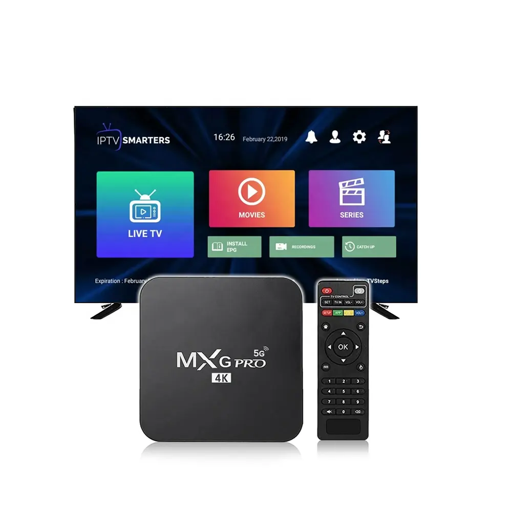صندوق تلفاز أندرويد مستقرة لعام 2024 مع واجهة IP TV M3U جهاز استقبال ذكي قوي 4K صندوق تلفاز مثبت علوي لوحة مخصصة اشتراك مجاني للتجربة