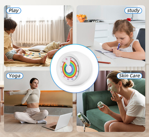 Arcobaleno disco 60 minuti conto alla rovescia per bambini e adulti silenziosi strumento di gestione del tempo magnetico meccanico Timer da 60 minuti - Product Image 3