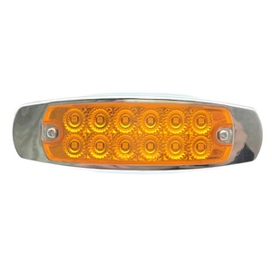 12 kaliteli SMD LED kamyon römork dikdörtgen LED yan gümrükleme sinyal ışıkları Marker lambası krom braketi oranı ile IP67 - Product Image 1