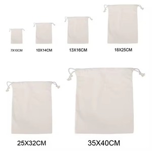 Reusable Personalized Custom Pattern Birthday Gift Present Dust Bag Cotton Canvas Drawstring Bag <strong>with</strong> Double Draw <strong>Strings</strong> - Product Image 3