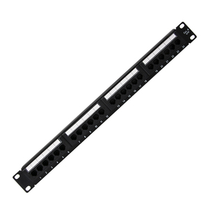 High Quality Black UTP 19&quot;1U Cat5e Cat6 Cat6a <strong>Patch</strong> <strong>Panel</strong> 24 Ports Krone&amp;110 Dual <strong>IDC</strong> <strong>Patch</strong> <strong>Panel</strong> <strong>With</strong> Cable Management - Product Image 1