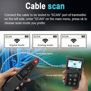 NF-8209 Wire Tracker Tester per cavi di rete test di continuità misurazione della lunghezza scansione del cavo porta di test POE Flash - Product Image 2