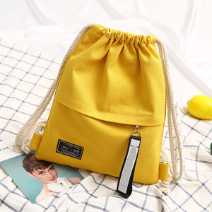 Bolsa de lona con cordón de ocio reutilizable personalizada al por mayor de fábrica - Product Image 4