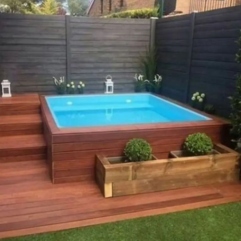 Vente en gros pas cher piscine chaude baignoire spa de nage petite piscine piscine extérieure hors sol en bois fibre de verre prix de la piscine