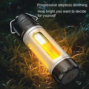 Многофункциональная 2-в-1 USB-зарядка Type-C ABS корпус СВЕТОДИОДНАЯ Лампа для кемпинга фонарик с затемнением для атмосферного освещения палатки