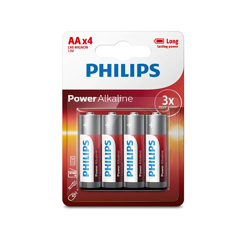 Philips superventas baterías súper alcalinas 1,5 V Aa Batería alcalina 2PCS