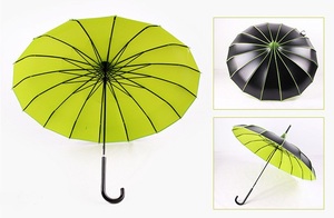 23 polegadas Atacado De Alta Qualidade Senhora Sun Parasol 16 <span class=keywords><strong>Manual</strong></span> costelas Abrir Preto Revestimento UV Pagode Guarda-chuva com Punho Longo
