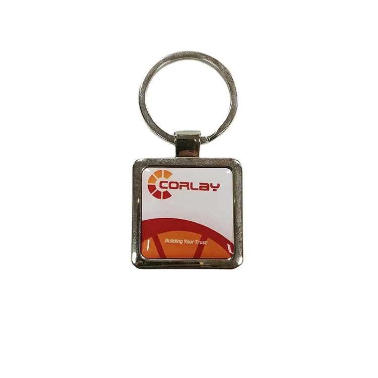 Promotion Custom Metall Schlüssel bund günstigen Preis Hersteller schnelle Lieferung drucken Schlüssel bund