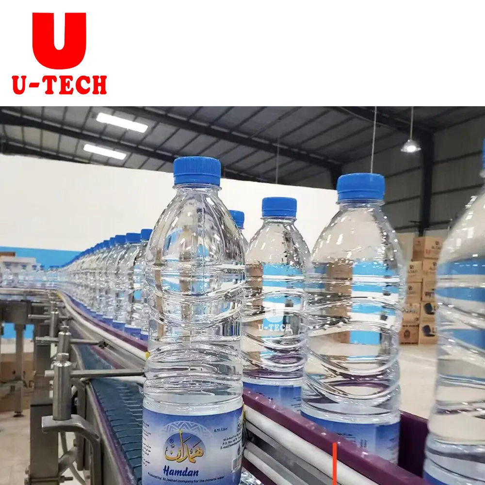 Conjunto Completo Automático PET Plástico Pequena Linha De Produção De Água Mineral Potável Pura Máquina De Enchimento De água De Garrafa