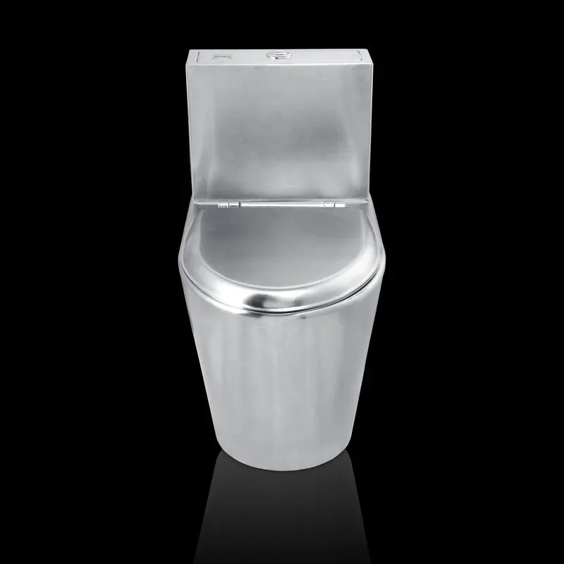 Most popular stainless steel toilet durable 304 stainless steel s-trap toilet bowl for nightclub
