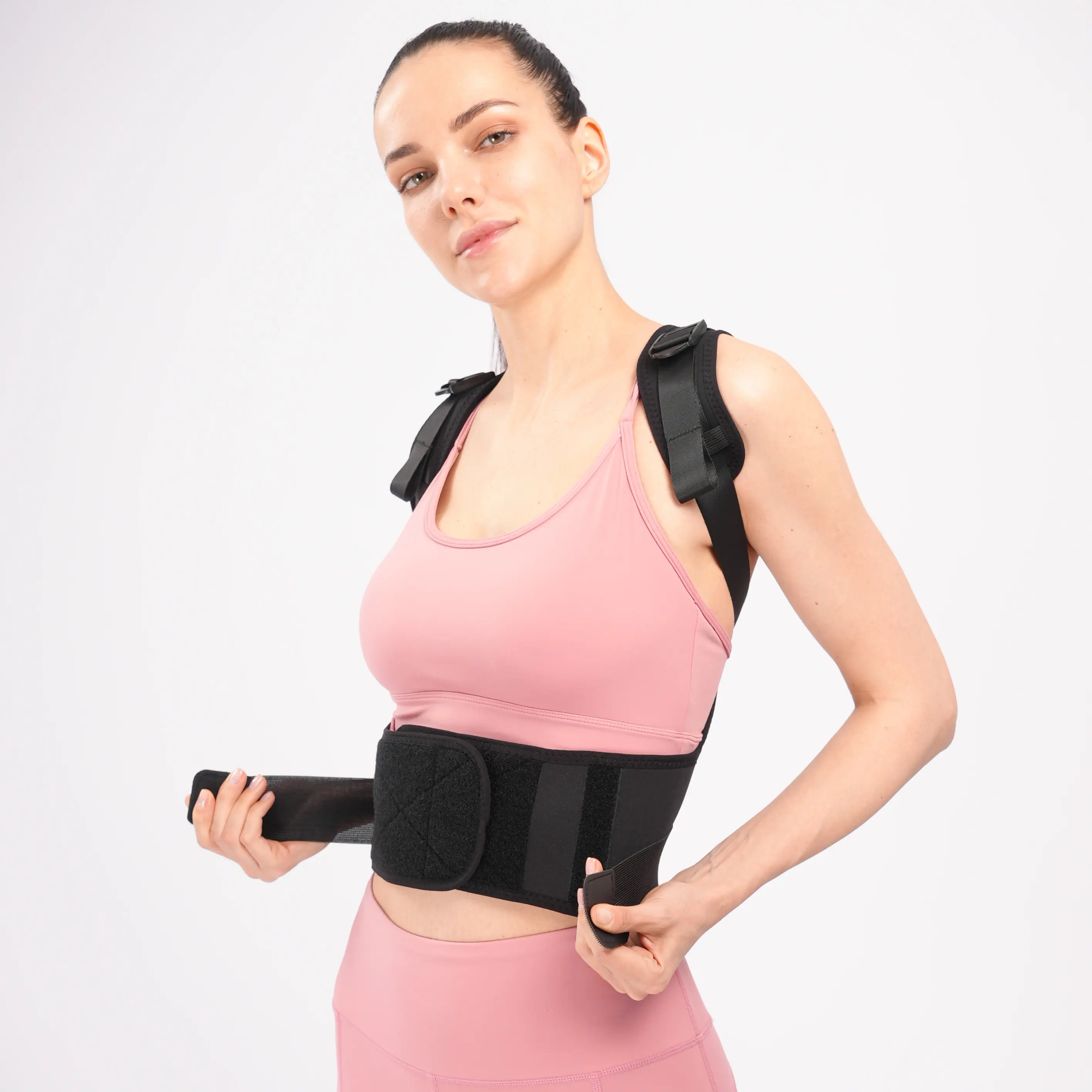 Corretor de postura ortopédico ajustável, suporte de neoprene magnético para o ombro, corretor de postura