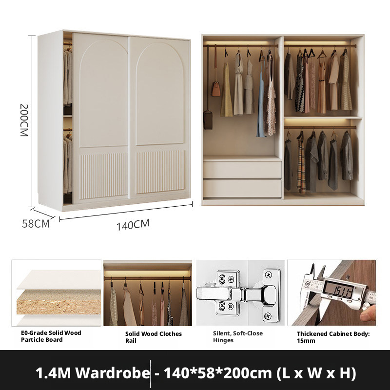 1.4-meter sliding door wardrobe 2.0-meter high