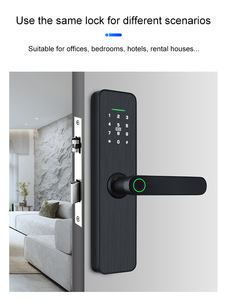 指紋ドアスマートロックセキュリティディジット電気電子ハンドルデジタルTuya Ttlock Cerraduras Inteligentes Con Wifiキー