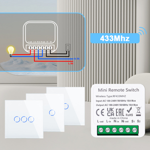 Touchmi 16A 2ギャング2way TUYA WiFi RFスマートミニスイッチモジュールAlexaとGoogle Home Wifi DIYライトスイッチ付き - Product Image 1