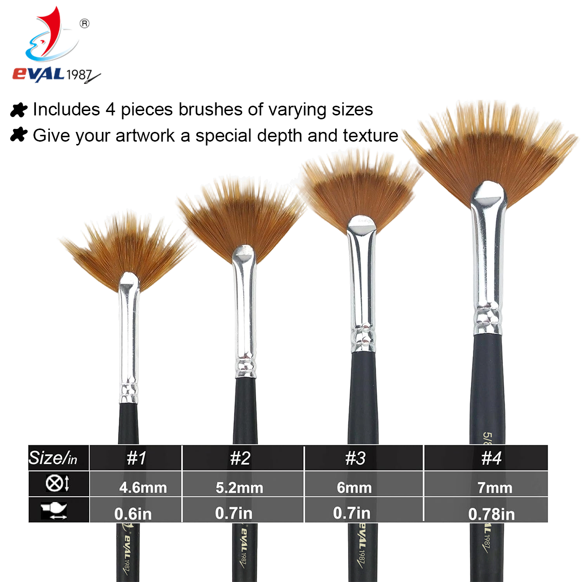 Brosse peigne à ventilateur 4 pièces