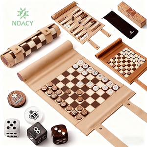 Biểu Tượng Tùy Chỉnh Roll-up PU Da 3 Trong 1 Du Lịch Cờ Backgammon <span class=keywords><strong>Checkers</strong></span> Thiết Lập Lưu Trữ Túi Xách Tay Bàn Cờ Trò Chơi Thiết Lập - Product Image 1