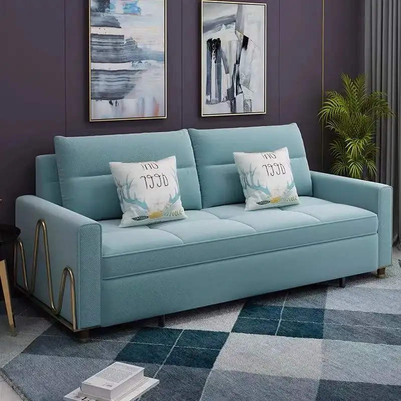 Moderne conceptions de luxe salon meubles de maison en cuir sectionnel salon canapé-lit