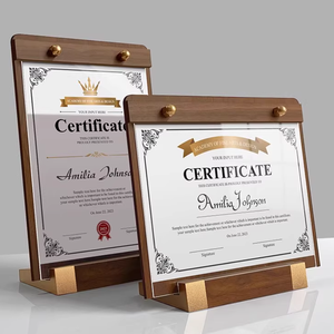 Maßgefertigter Werbe-Acryl-Menüständer Fast-Food-Menü-Display Schlanker Hotel-A3/A4-Holzsockel Restaurant-Posterständer - Product Image 5