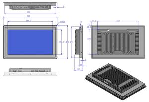 15.6 Inch Fanless <strong>Embedded</strong> Industry <strong>Computer</strong> Touch Screen RS232 RS485 I3 I5 I7 All-in-one Industrial Panel PC <strong>with</strong> USB Interface - Product Image 2