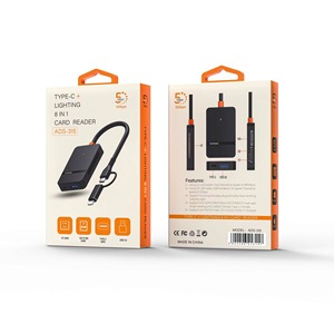 2024新畅销书8合1 USB 3.0集线器适配器，适用于电话计算机数字SD/TF/MS/cf卡USB闪存盘扩展卡读卡器 - Product Image 5