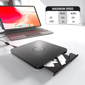 Venta caliente portátil Plug and Play compacto CD writer quemadores Unidad óptica USB REPRODUCTOR DE DVD externo lector de tarjetas Drive - Product Image 2