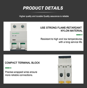 Lc60n loạt AC MCB 20A 400V 6kA ngắt mạch 1P 2P <span class=keywords><strong>3P</strong></span> 4P cho các ứng dụng công nghiệp - Product Image 5