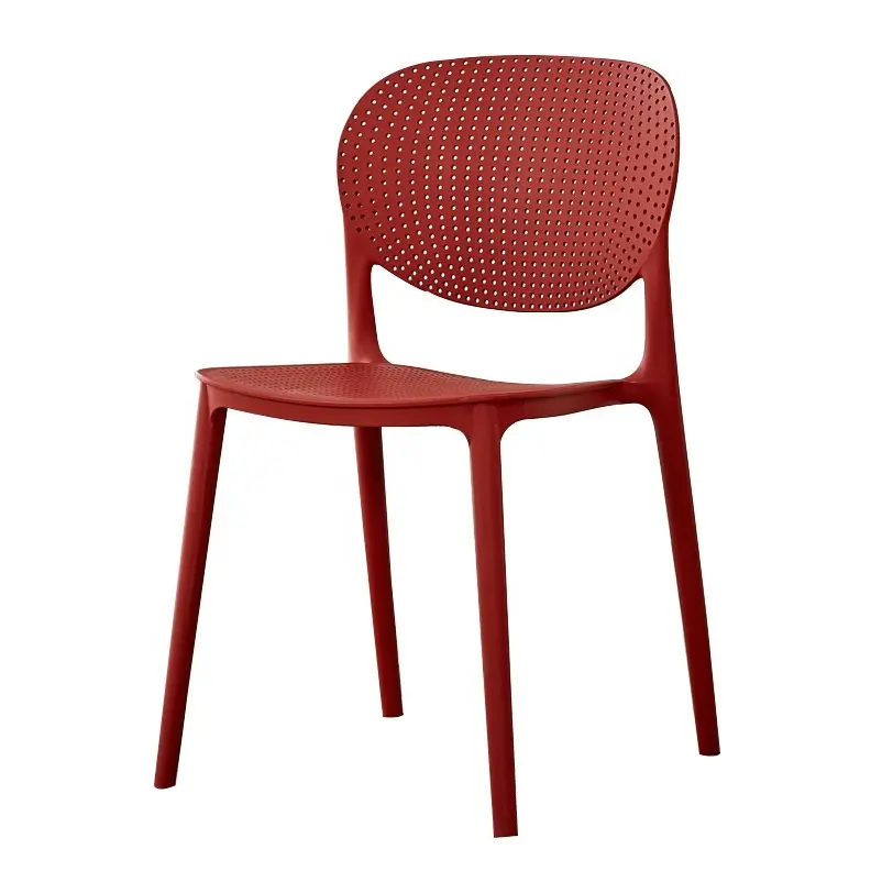 Campione gratuito senza braccioli design semplice materiali full PP sedie comode in plastica per eventi con sedile e schienale