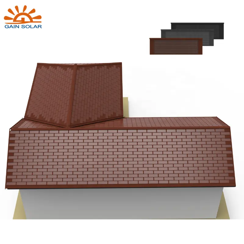 Leichte Bedachung Metall-Dachziegel Platte Photovoltaik Solarbeton-Dachziegel