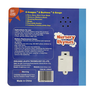 Factory Custom High Quality Sound Board <strong>Book</strong> English Nursery Rhymes Musical Toy Sound <strong>Book</strong> for Kids - Product Image 4