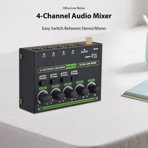 Mini mezclador de audio de 4 canales Conmutación mono estéreo Entrada TRS/TS de 6,35mm Tipo-C DC 5V Procesador de audio Mezclador de ruido ultrabajo - Product Image 4
