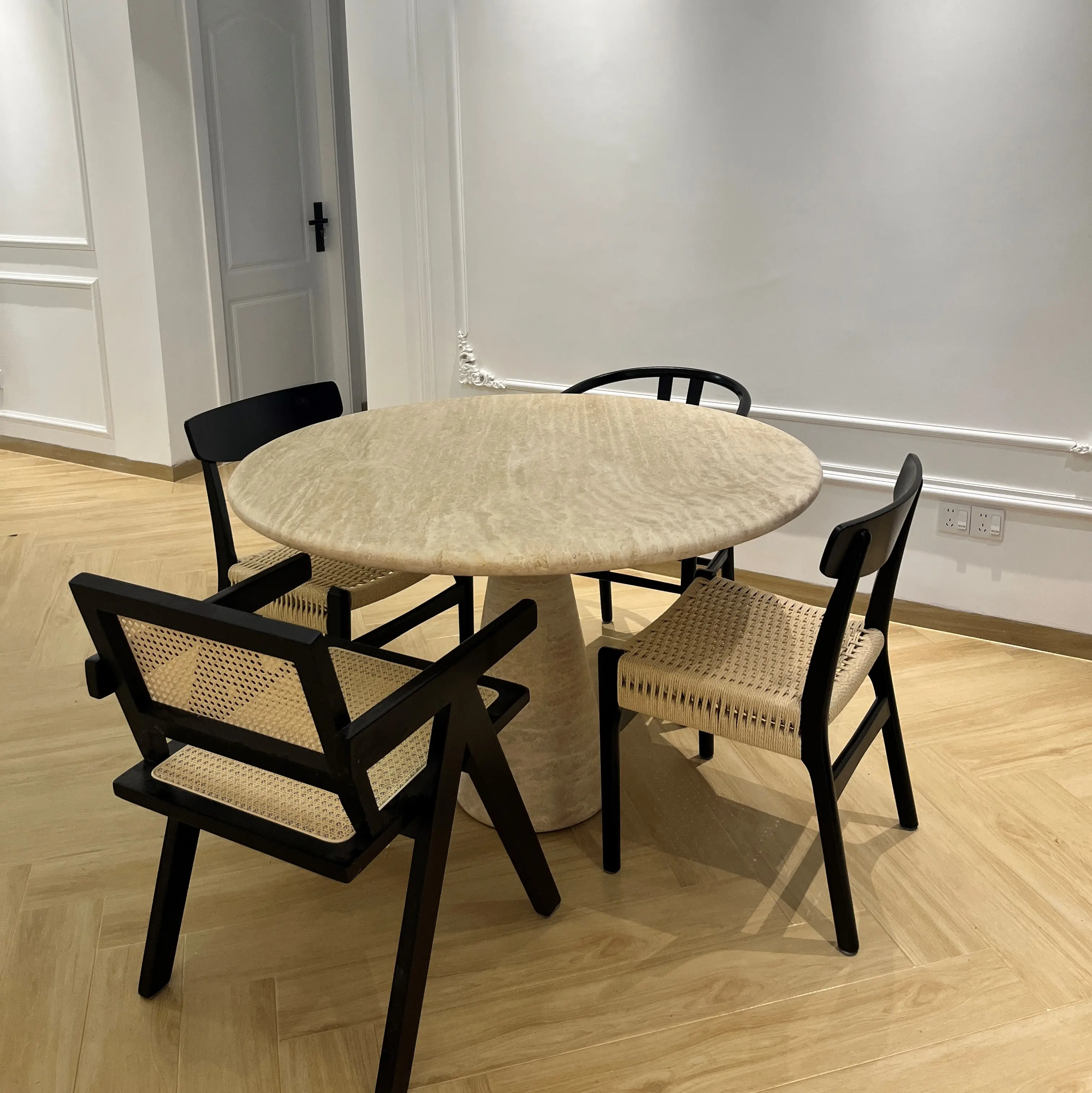 TONGYU натуральный травертин столешник для гостиной и столовой мебель бежевый травертин журнальный столик