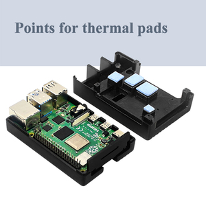 Raspberry Pi 4B Caja de aleación de aluminio Caja de metal de carcasa productiva con ventiladores de refrigeración duales para Rpi 4 Modelo B - Product Image 3