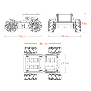 Toy Robot Vehicle Chassis Kit With Mecanum Wheels for Al Robotic <strong>Programming</strong> <strong>Learning</strong> Robot DIY - Product Image 5